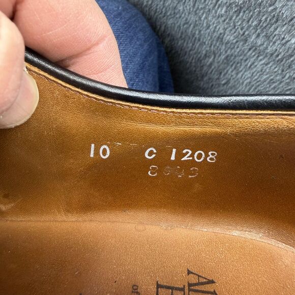 Allen Edmonds Delray Shoes Mens Size 10 C Black Leather Derby Made USA main image 4